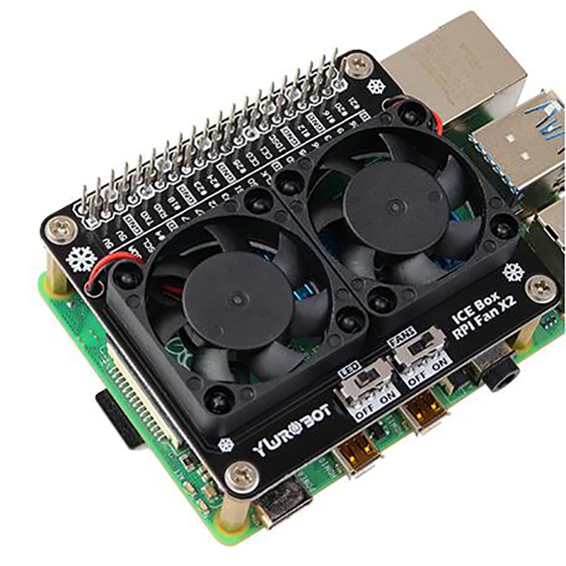 Для Raspberry Pi светодиодный вентилятор Охлаждения Модуль GPIO Плата расширения
