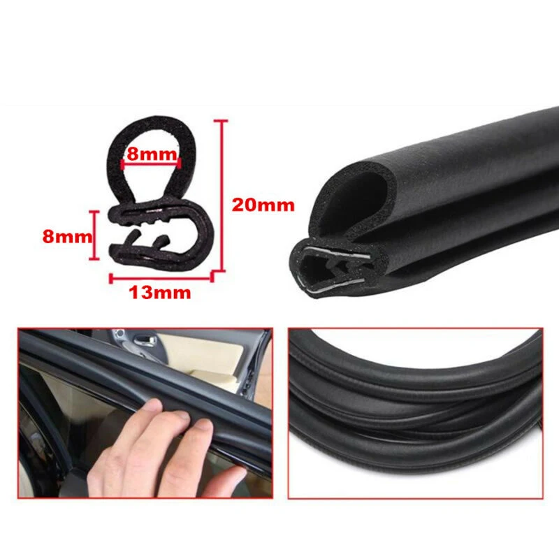 Decoration Moulding Trim Black 300cm Car Sealing Strip Dust proof Rubber Wear resistant Accessory Door Edge Guard | Автомобили и
