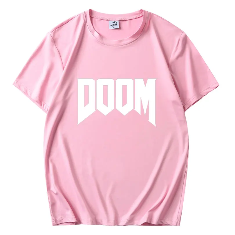 Модная игровая футболка с надписью Doom модный дизайн для мужчин и женщин уличная
