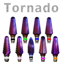 tornado proberra acrylic dipping tungsten carbide purple coating nail cutter manicure accessories tools nail filling drill bit