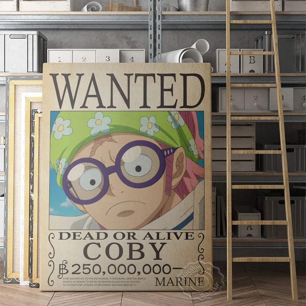 

One Piece Wanted Poster, Anime Role Wall Painting, Coby Usopp Gol D Roger Doflamingo Baggy Art Prints, One Piece Wall Stickers