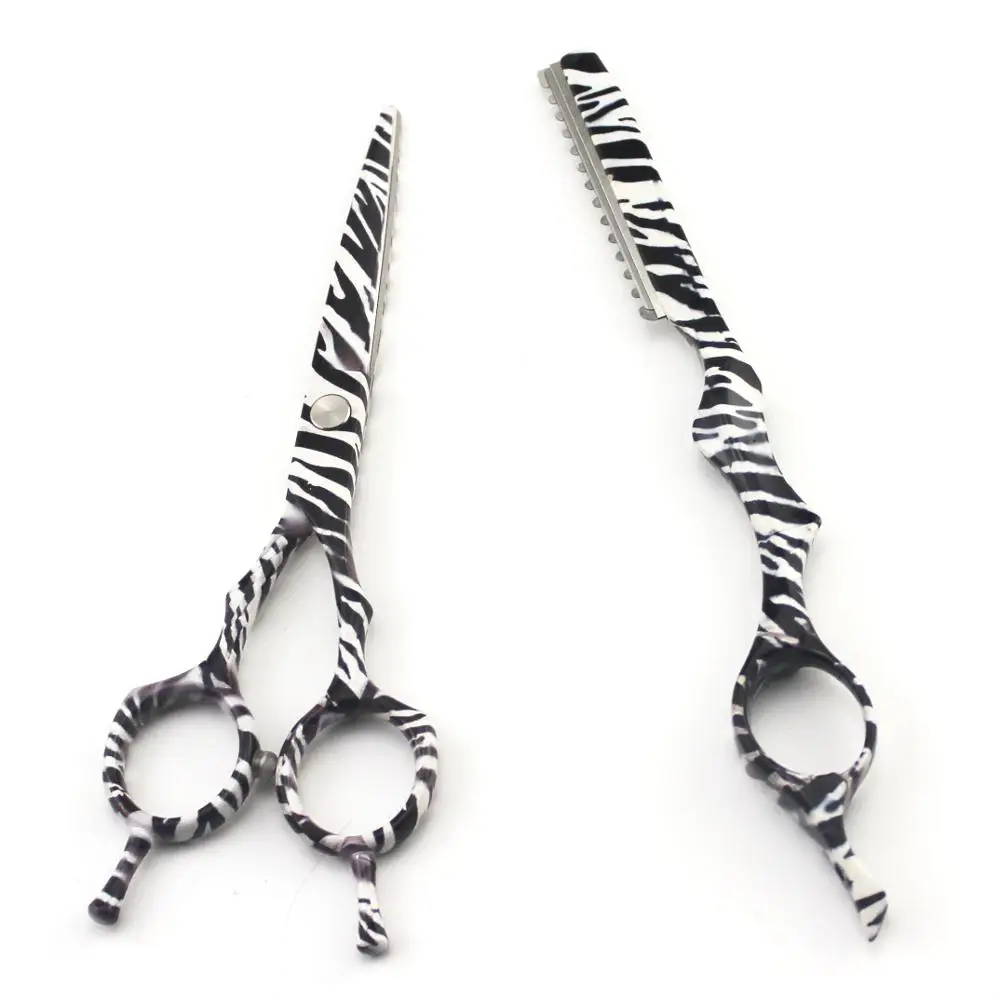 Профессиональные Парикмахерские ножницы 5 дюйма с узором зебры распродажа