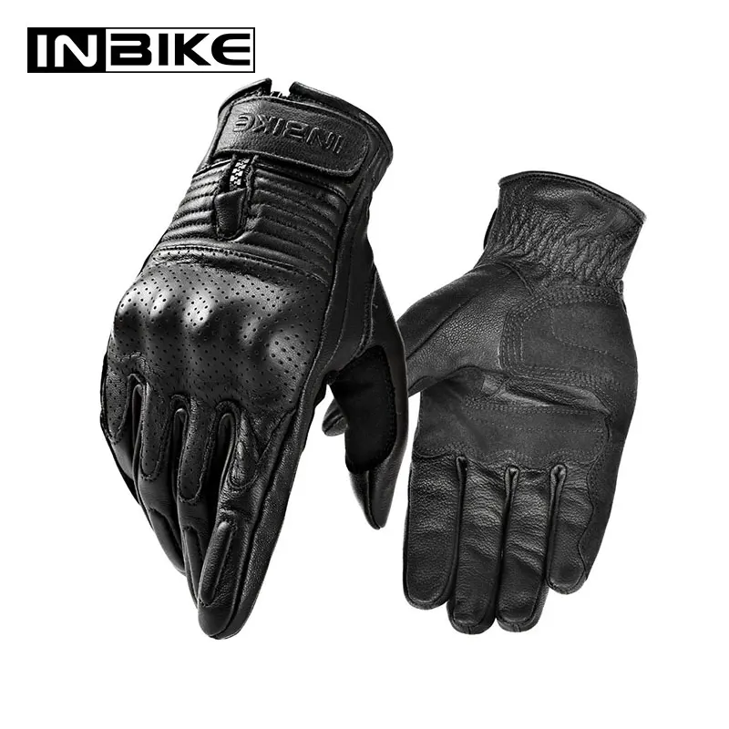 Кожаные Мотоциклетные Перчатки INBIKE дышащие мотоциклетные перчатки всесезонные
