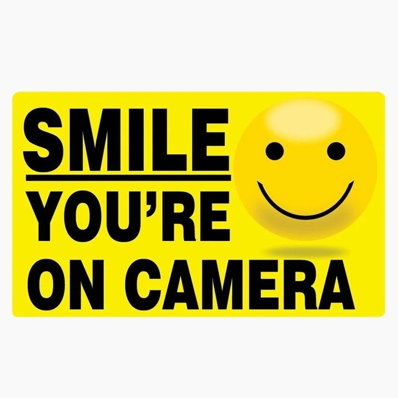 

Popular Car Stickers Interest Decal SMILE YOU'RE ON CAMERA Car Sticker 15x9cm