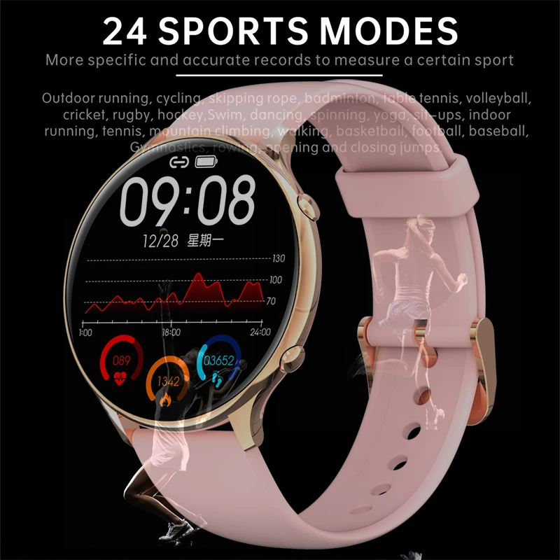 lige fashion sports smart watch women fitness message push smartwatch ladies bracelet custom dial clock for xiaomi huawei phone free global shipping