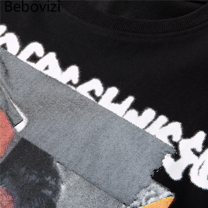 

Bebovizi Men Hip Hop Cigarette Tape Long Sleeve T Shirt Streetwear Harajuku O-neck Tshirt HipHop Oversized T-shirt Cotton Tops
