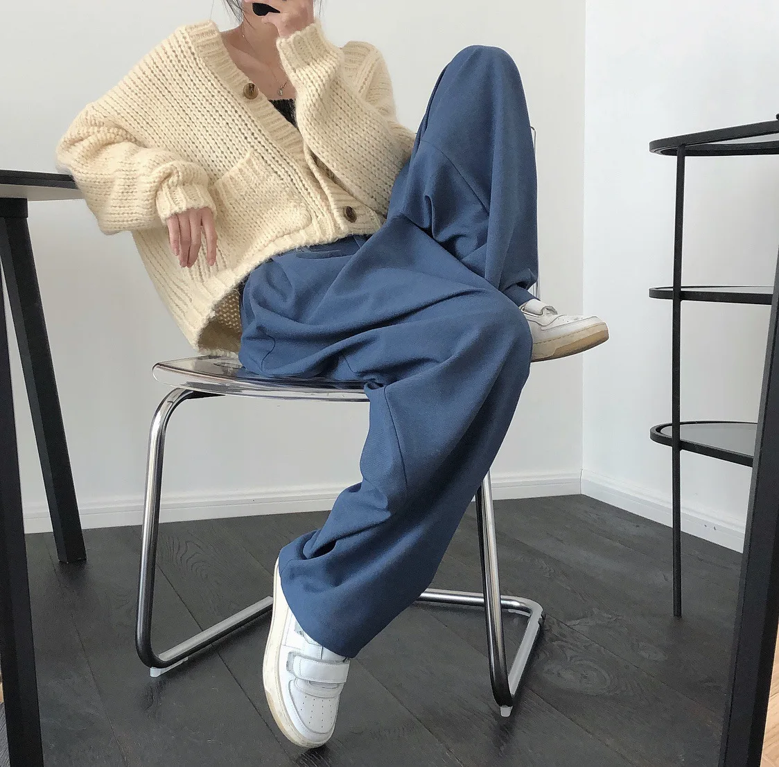 Women Wide Leg Pants High Waist Long Trousers Women Loose Straight Pants OL Suit Pants Pantalon Femme Streetwear High Quality