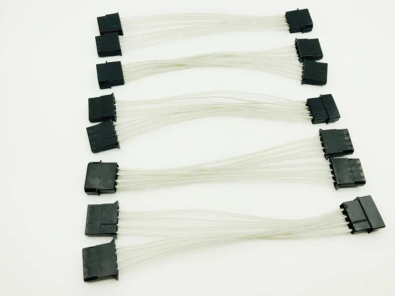 

5PCS 4Pin Molex Male to 2Port Molex IDE Female Power Supply Y Splitter Adapter Cable for Desktop Cooling Fan CD Driver Hard Disk