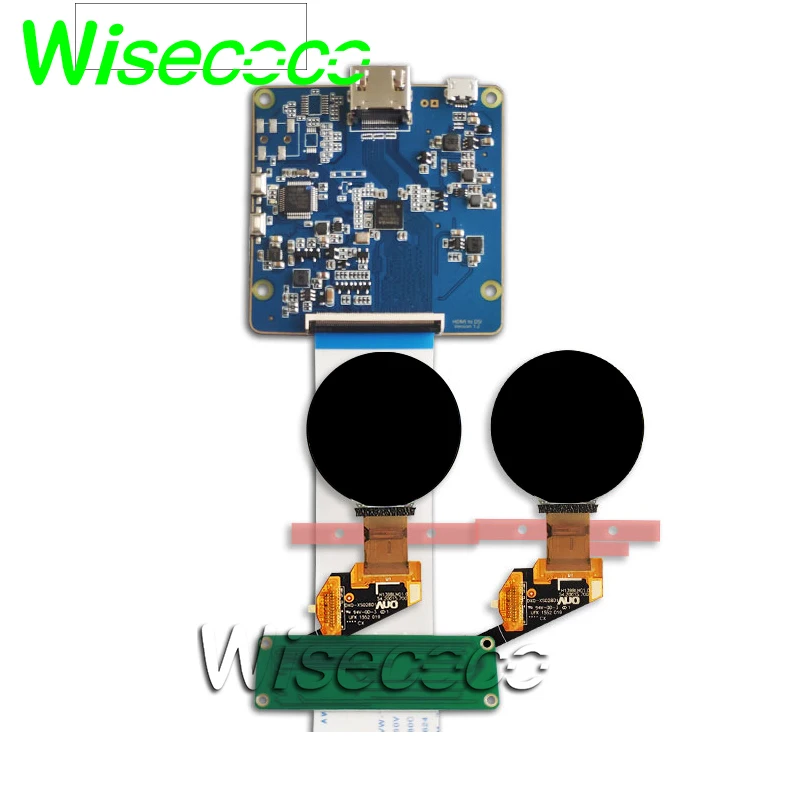 Wisecoco 1,39 дюймов круглый oled дисплей экран 400*400 hdmi mipi доска для носимых часов diy проект 35,4 мм* 35,4 мм - Цвет: 2pcs Full set