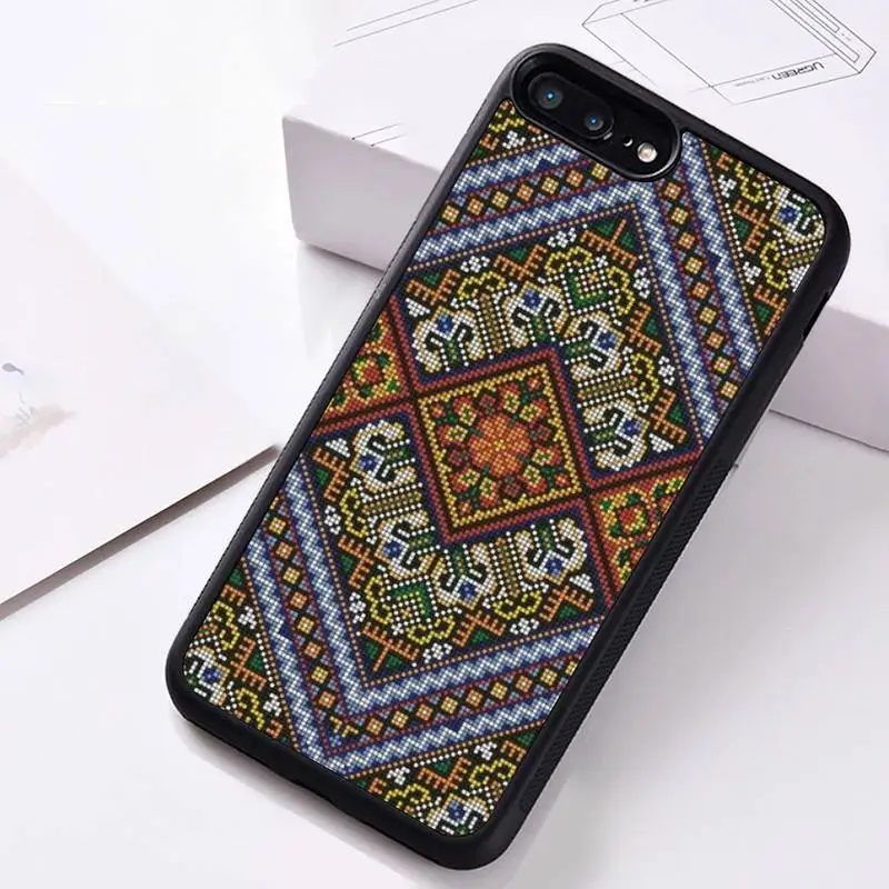 

Ukrainian Cross Stitch Embroidery Phone Case For iphone 12mini 11Pro Xs Max X Xr 6 6s 7 8Plus SE20 High Quality PC TPU Silicone