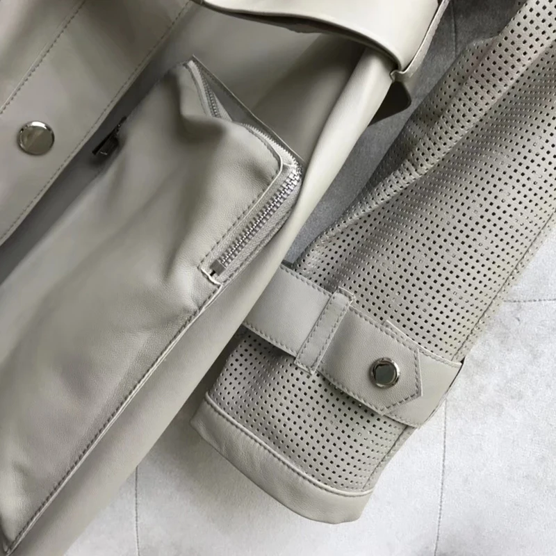 Тренч из натуральной кожи женское модное пальто овчины с поясом новый длинный