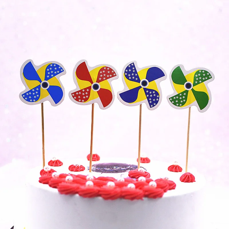 4 шт./лот Мультяшные Солнце Луна Облака Звезды Радуга детский торт на день