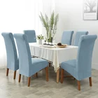 1246 суперэластичных вельветовых больших размеров XL обеденный стул покрытие стрейч спандекс и длинное сзади чехол для кресла чехол для стула банкета