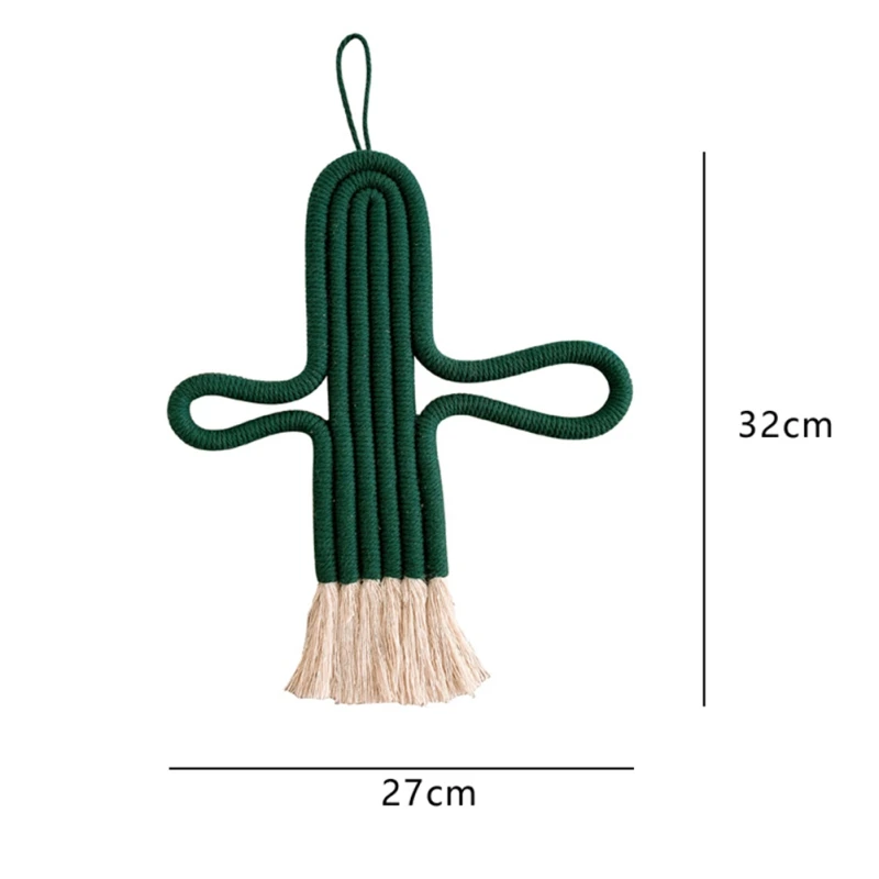 

Handmade Woven Cotton Rope Cactus Hanging Decoration Children Room Wall Hanging Decor