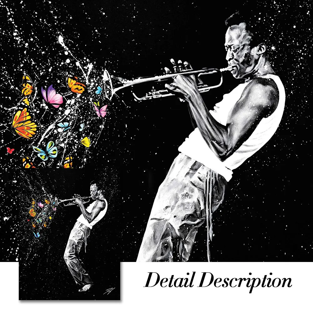 

Sing For The Butterfly Modern Graffiti Canvas Painting Poster Print Wall Art Picture For Living Room Home Decor Frameless