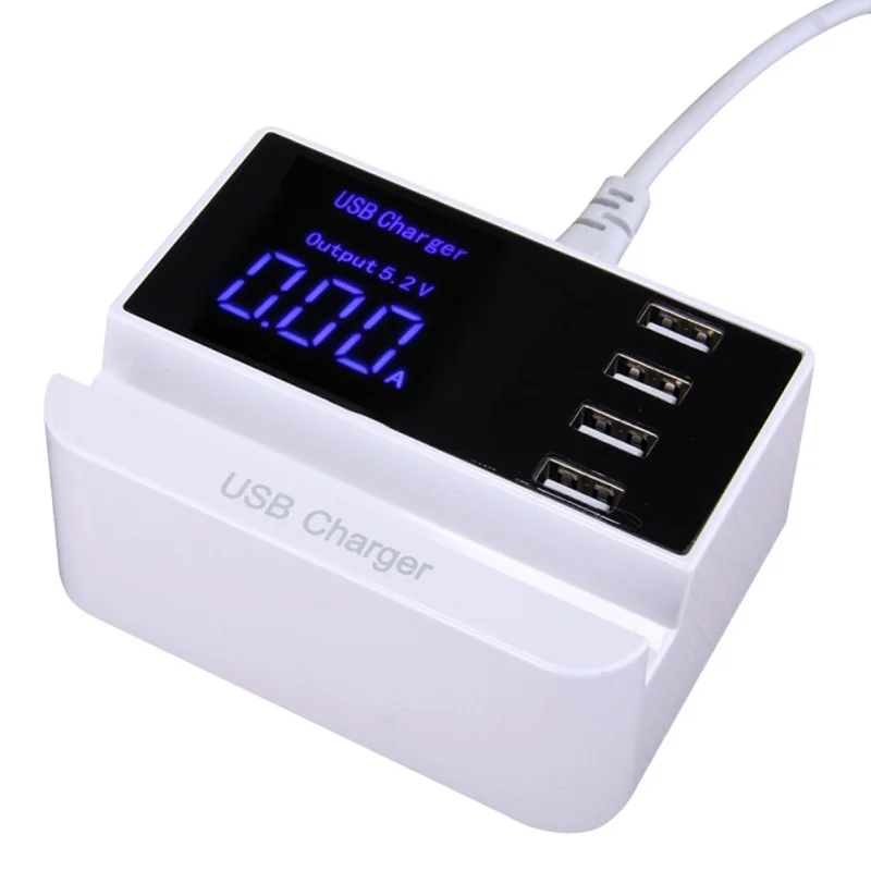 Зарядка через usb паяльная станция с светодиодный Дисплей 4 Порты и разъёмы USB2.0