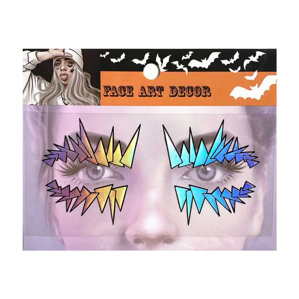 FL3 1 шт. Лазерная подводка для глаз на Хэллоуин кружева лица наклейка макияжа с
