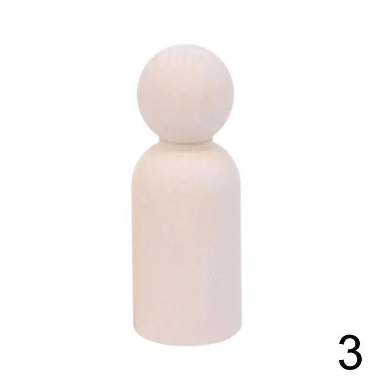 Wood Crafts Unfinished Wood Diy Art Craft Painting Family 35-65mm Men Women Peg Dolls Kids Gift Parent-child Interaction Toys - Color: 43MM male baby