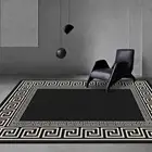 Простые Геометрические черно-белые декоративные коврики для ванной комнаты, гостиной, дивана, спальни, кровати, кухни, напольный коврик, большие коврики для коридора