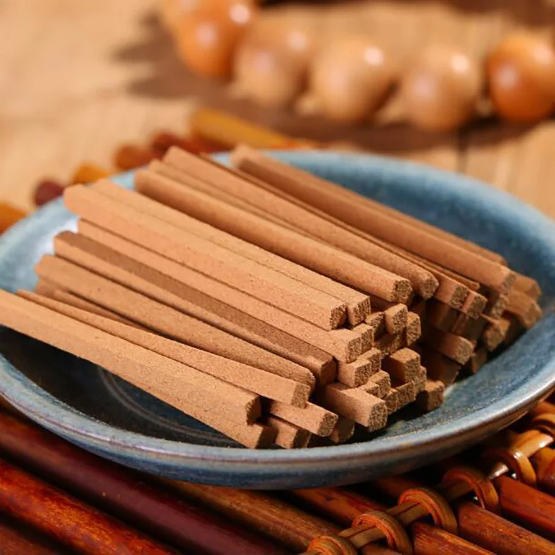 Gold sandalwood 100 шт./кор. натурального сандалового дерева палочка, нить, пластина, бамбуковой палкой, Ладан подарок, буддийские Семья украшения для дома - Аромат: Gold sandalwood