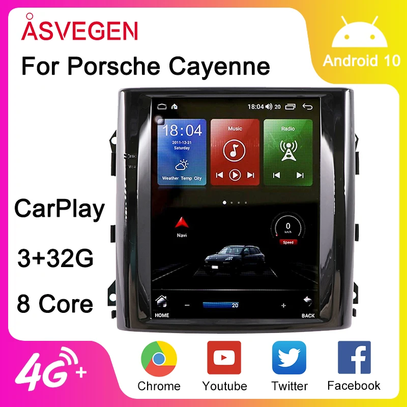 

Android 10 8.8 Inch Car Multimedia Player For Porsche Cayenne With CarPlay GPS Navigation Bluetooth Wifi Auto Radio Stereo