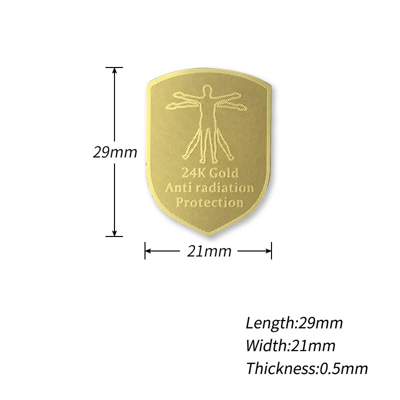 5g EMF Protection New Shield 24K Gold Double Anti Radiation Anti Fatigue Ultraviolet Electromagnetic Wave Patch Energy Shield
