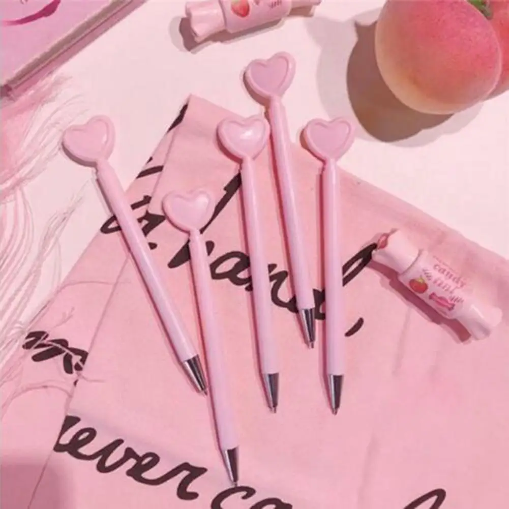 

Cute Love Heart Shape Gel Water Ballpoint Pen Student Office Stationery Supplies