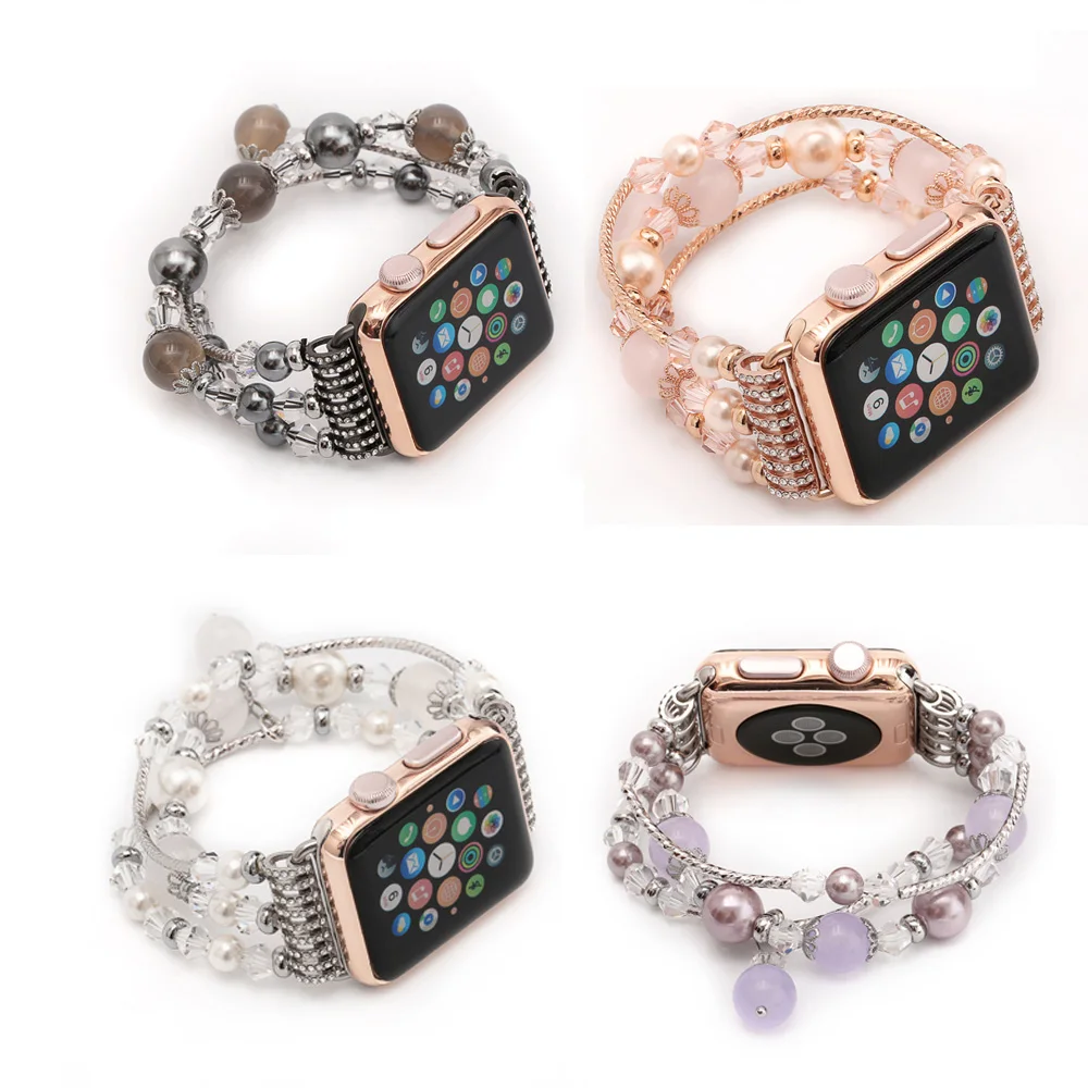 Ремешок для Apple watch band 42 мм 38 40 44 перламутровый сменный ремешок с безопасной