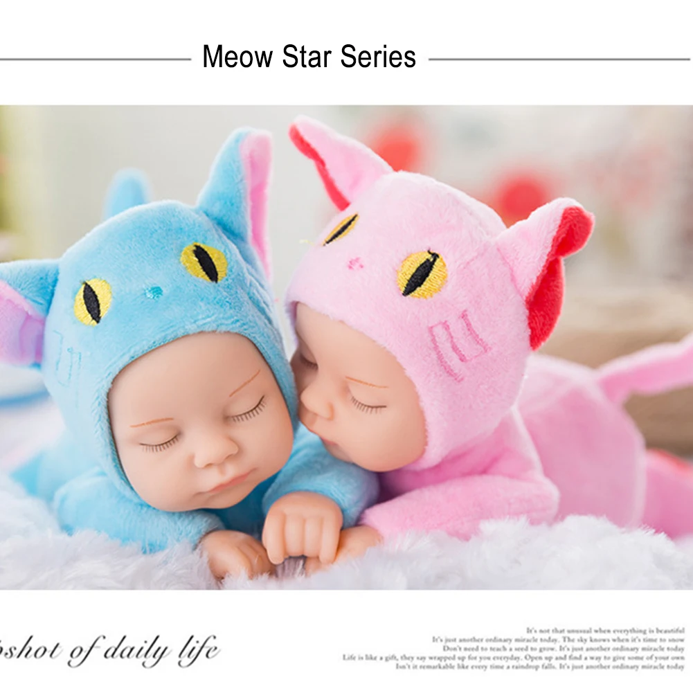 Виниловая имитация новорожденного ребенка кукла с закрытым глазом