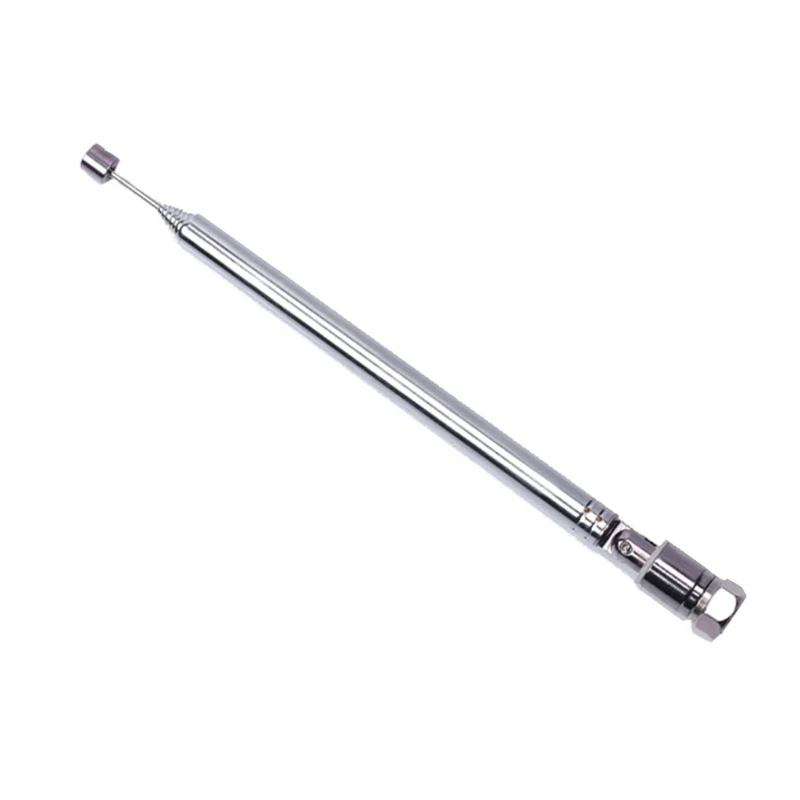F Type Telescopic Antenna 180 Degree Bendable w/ 3 Adapters Telescopic Antenna No Rust Anti-noise Anti-interference