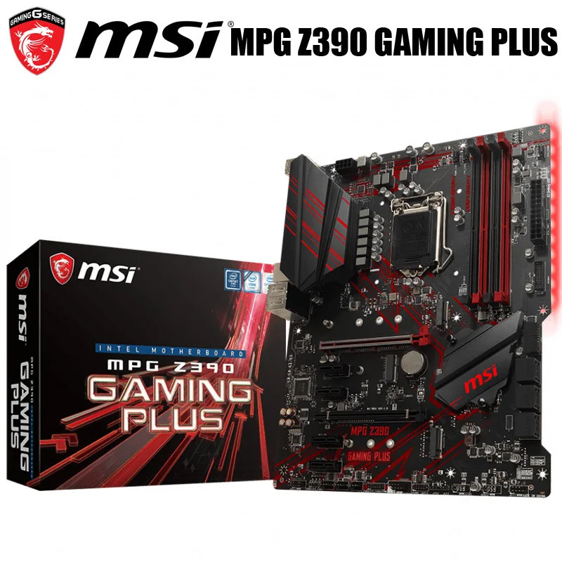 Новая материнская плата MSI MPG Z390 GAMING PLUS LGA 1151 8 го 9 поколения i9 i7 i5 i3 Intel для