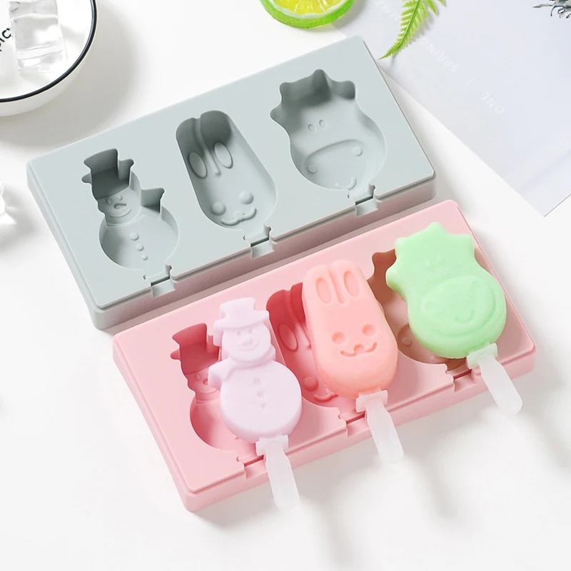 Силиконовая цельная форма для мороженого палочка с крышкой ручная работа DIY