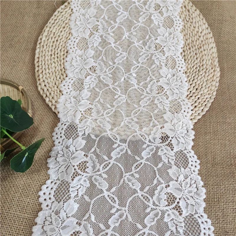 Кружевная белая пряжа 20 см процесс отжима Швейные аксессуары одежда эластичная