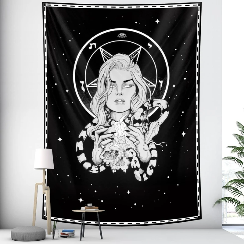 

FFO Tarot Divination Home Decoration Witchcraft Tapestry Mandala Wall Background Hippie Bohemian Decorative Sheet Sofa Blanket