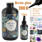 Клей из твердой УФ-смолы для самостоятельного изготовления ювелирных изделий, устойчивый к ультрафиолетовому излучению, отверждается от солнечного света, быстро сохнет