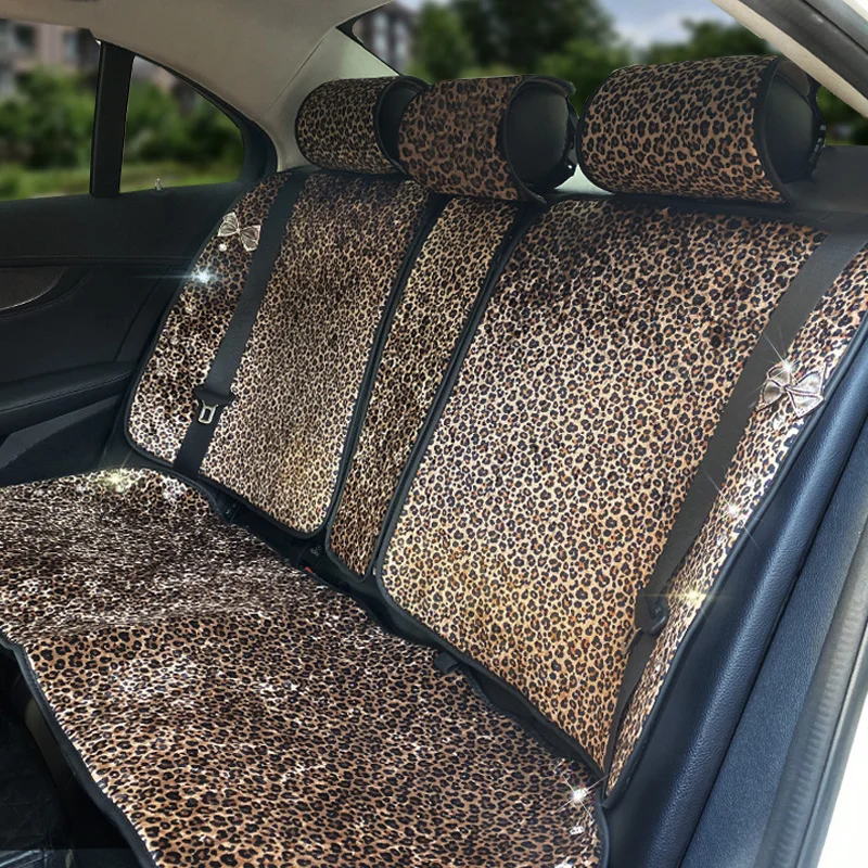 Автомобильные аксессуары для женщин Леопардовый принт бант дизайн