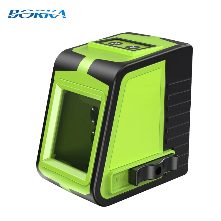 

Smart Portable 2 Lines Laser Leveling Device -Leveling Green Laser w/ Sound Alarm Function Powerful Green Beam 360 laser level