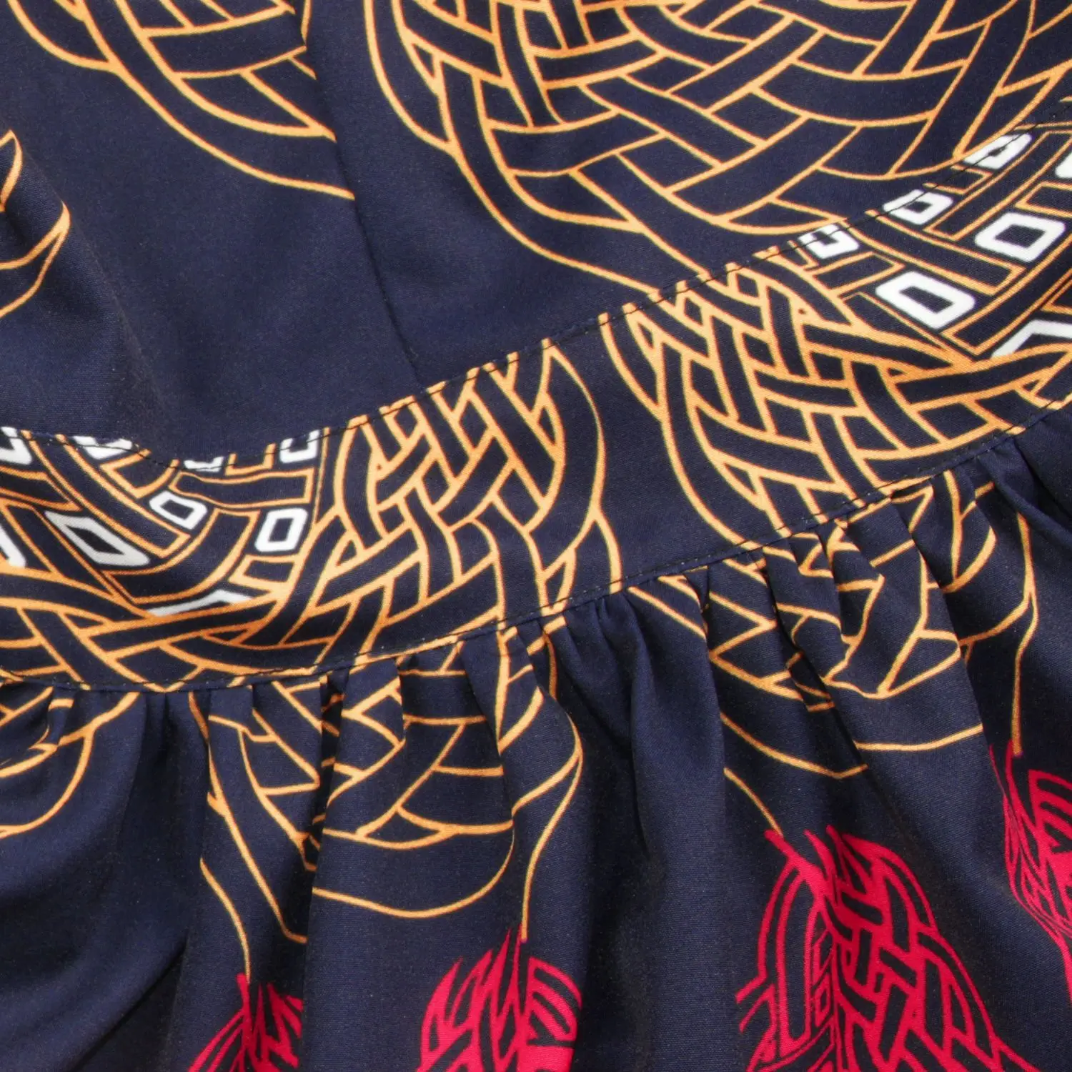 

African Dresses for Women Dashiki Printed Spring Autumn Half Sleeve U Neck Back Elegant Dress African Clothes Vestidos De Mujer