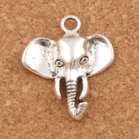 lucky elephant head charm beads pendants 22x25 8 mm 100pcs zinc alloy fashion jewelry diy l1184