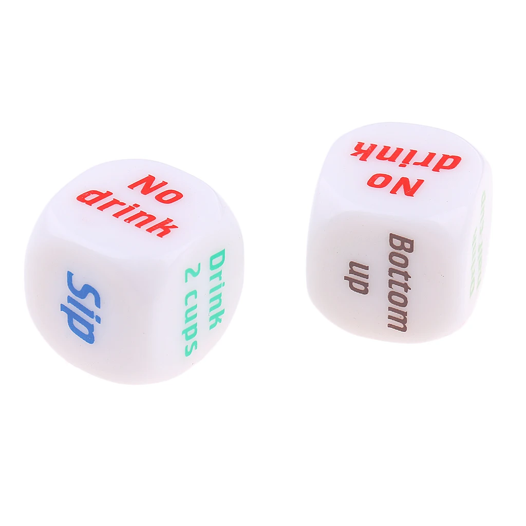 Креативные питьевые игральные кости 2 шт. шестигранный D6 для бара пивной игрушки