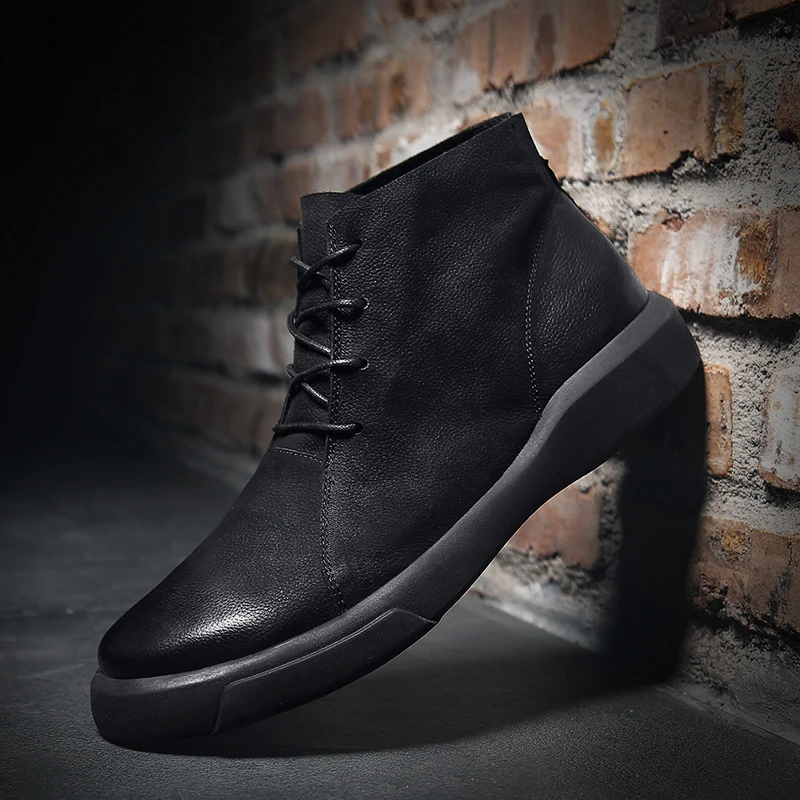 Мужские модные спортивные слипоны zapatos ботинки для отдыха Натуральная черная