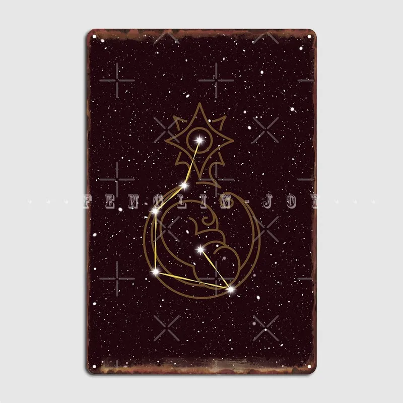 

Albedo Constellation Genshin Impact Metal Plaque Poster Vintage Wall Mural Kitchen Poster Tin Sign Posters