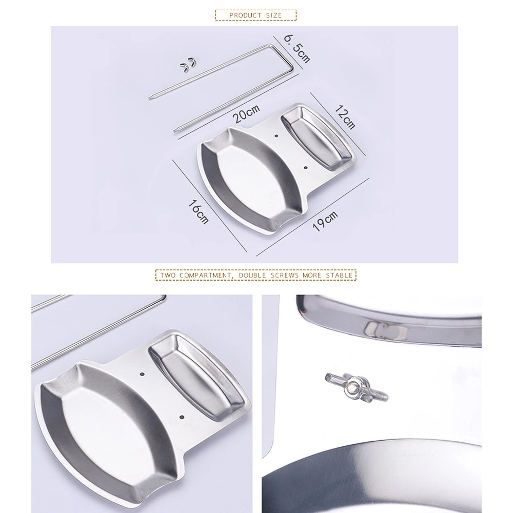 1pcs Stainless Steel Pot Lid Shelf Kitchen Removable Rack Organizer Pan Stand Sponge Spoon Holder Dish | Дом и сад