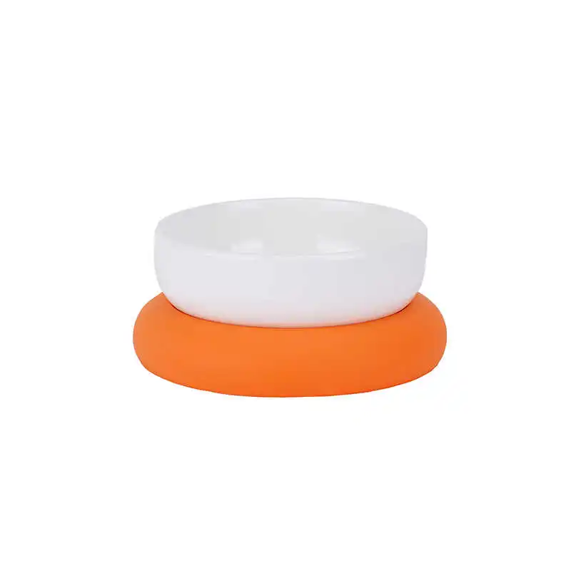 

Cat Bowl Ceramic pet bowl protect cervical vertebra dog bowl prevent overturning cat food drinking water double bowl pet