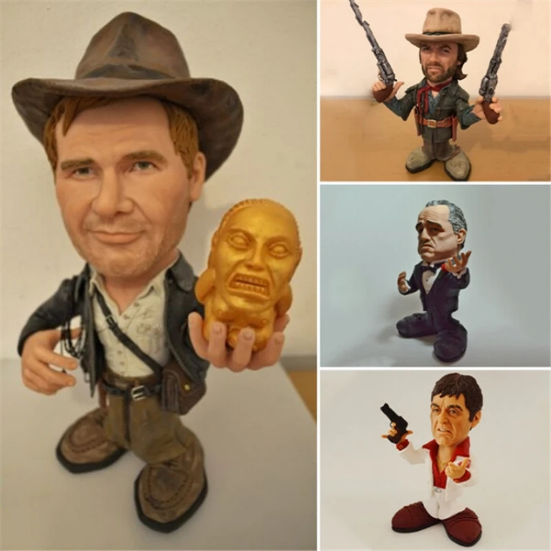 

Handmade Statues of Classic Film Characters Mini Classic Movie Character Sculpture For Office Desk Table Decoration Dropshipping
