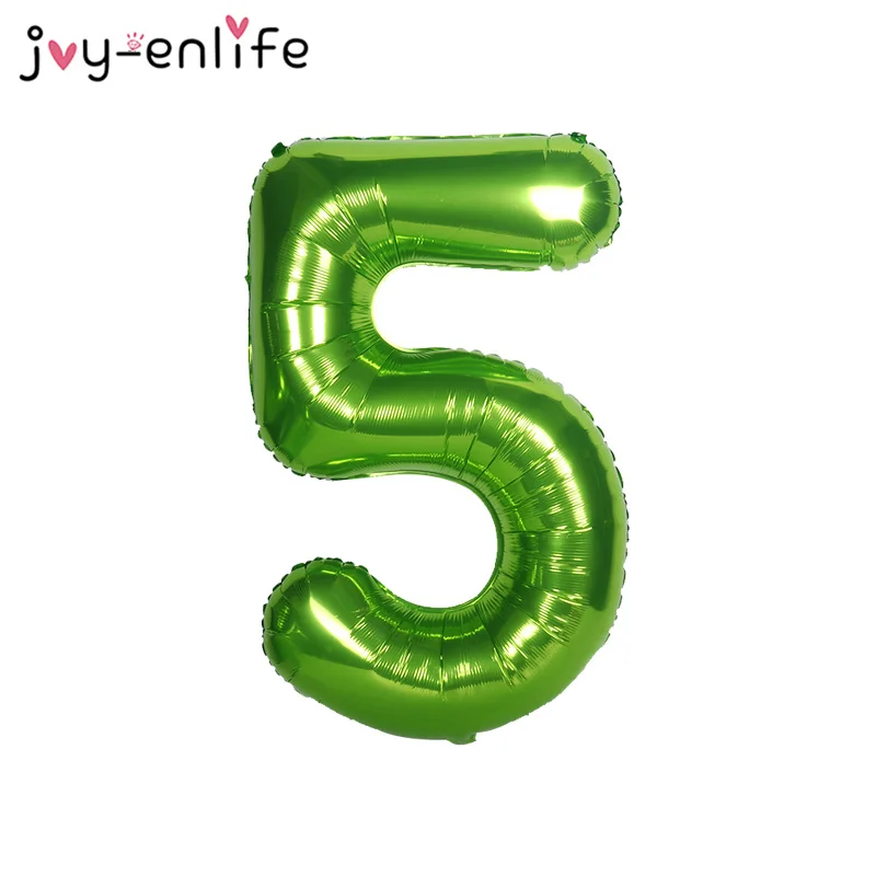 Гелиевый шарик из фольги с зеленым номером 40 дюймов 1 шт. шары украшения на день