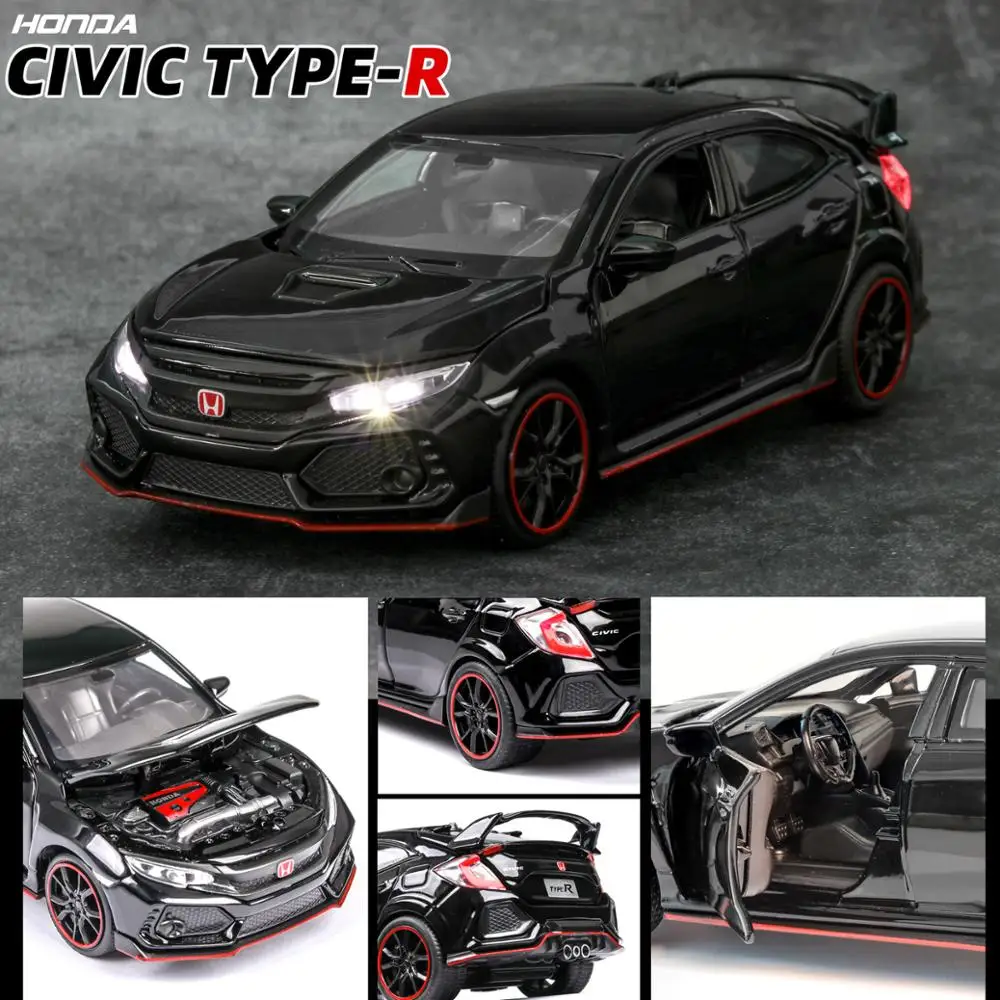Модифицированные украшения для автомобиля Honda Civic 1:32 модель из сплава