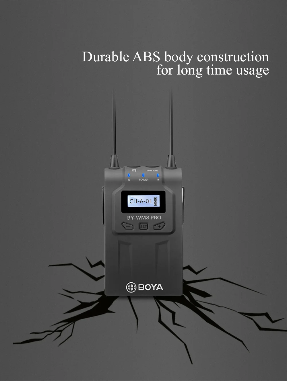 BOYA BY-WM8 Pro UHF Беспроводная микрофонная система двухканальная для Canon Nikon sony DSLR камера видеокамера ENG пленка Vlog видео микрофон