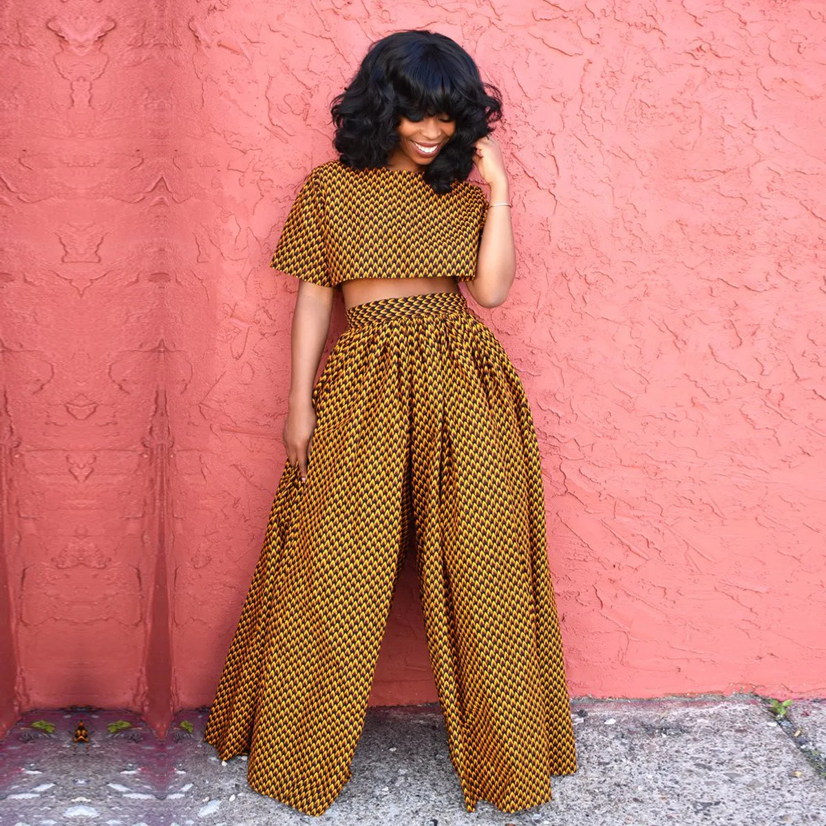 Для женщин в африканском стиле брюки с широкими штанинами женские традиционная