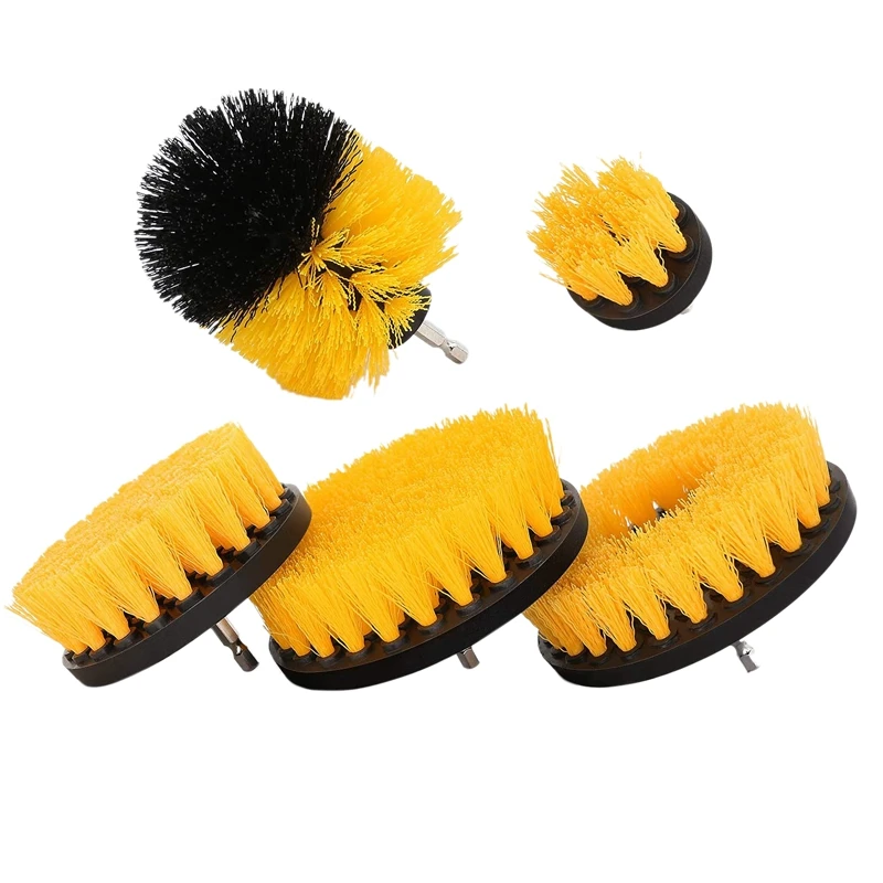 

5 Pieces Drill Brush Attachments Scrubber Brush For Drill Power Cleaning Kit For Carpet Car Detailing Bathroom